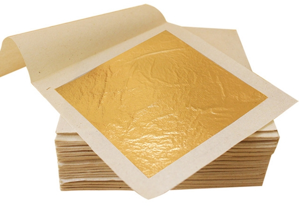 10 Sheets of Silver Foil Leaf - Option for Pure 24K Gold Leaf
