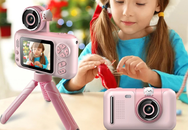 1080P HD Kids Camera with 32GB Card & Tripod Stand - Two Colours Available