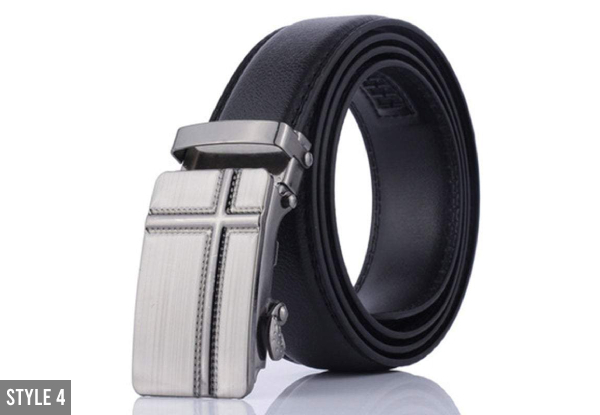 PU Leather Automatic Buckle Belt - Available in Four Styles