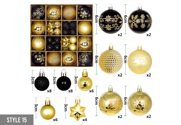 Christmas Tree Balls Ornaments Set - Seven Styles Available