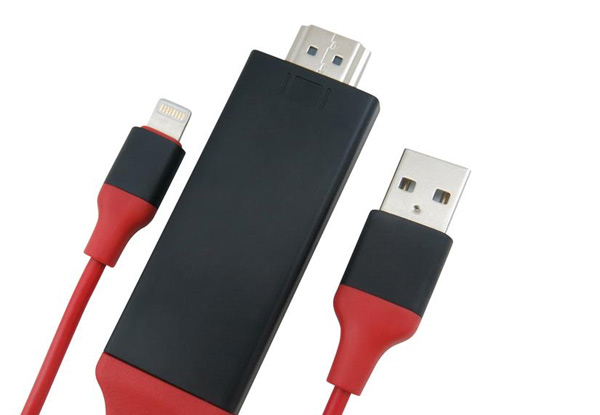 Lightning to HDMI 1080p Adaptor Cable Compatible with Apple iPhone or iPad