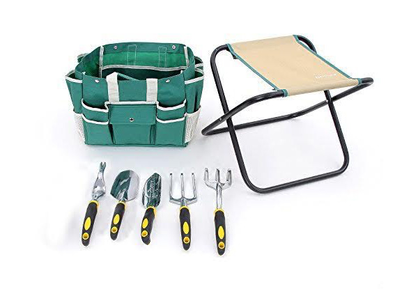 Garden Tool Set incl. Folding Stool