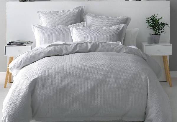 Nova Duvet Cover Set - Available in Four Colours, Three Sizes & Option for Extra European Pillowcase