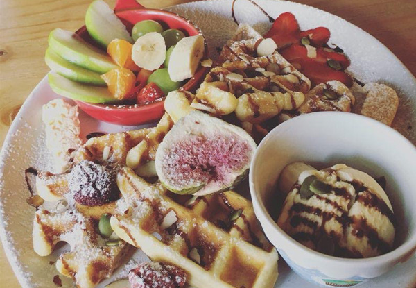 Two Gourmet Belgium Waffles for Two People