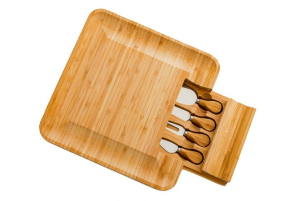 Yael Bamboo Cheese Board & Cheese Knife