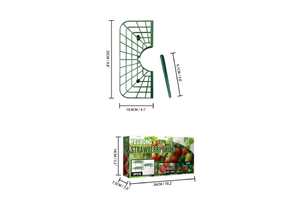 Three-Piece Plastic Strawberry Support Growing Rack