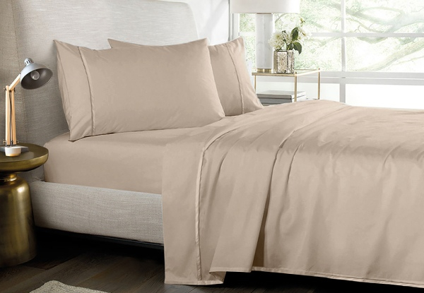 Bedding N Bath 1000TC Pure Egyptian Cotton Sheet Set - Available in Three Colours & Two Sizes