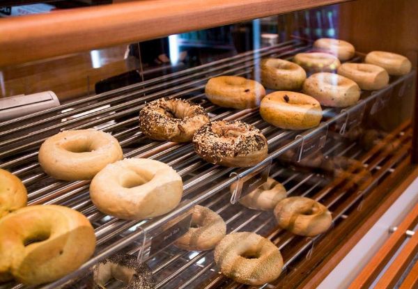 Cream Cheese Bagel & Large Hot Drink - Option for Two of Each Available