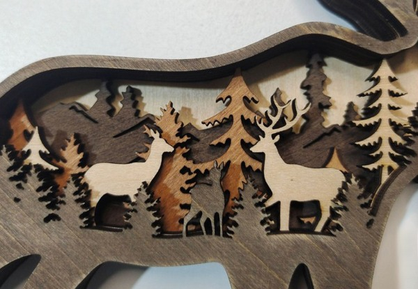 Wood Carved Christmas Ornament - Two Styles Available & Option for Two-Pack