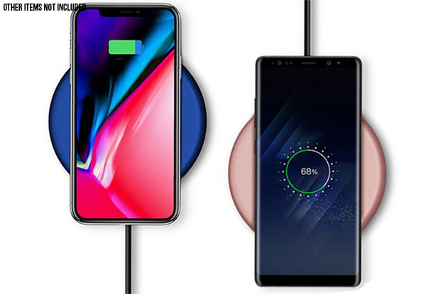 One Ultra-Slim Wireless Charger for Qi-Enabled Smartphones - Four Colours & Option for Two Available