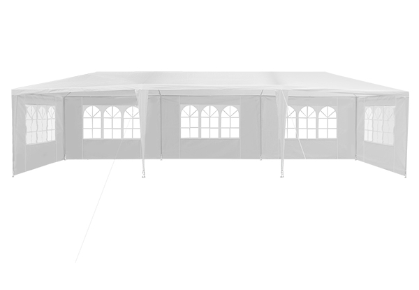 3x9m White Walled Water-Resistant Outdoor Gazebo