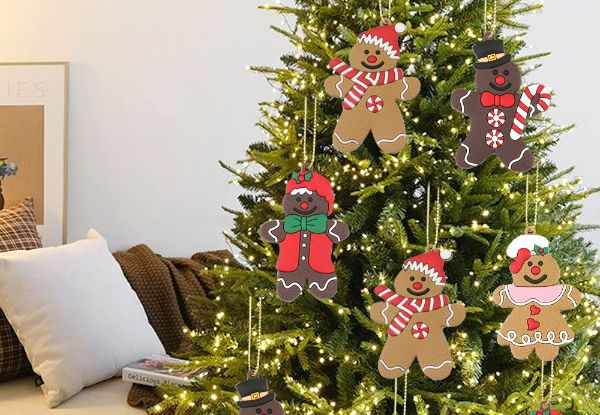 12-Piece Gingerbread Man Ornaments - Five Styles Available