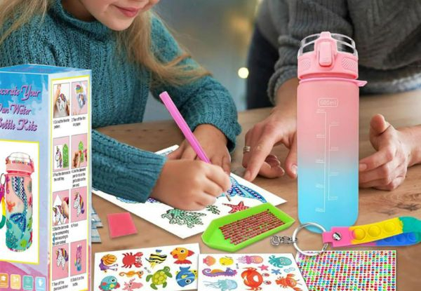 DIY Water Bottle with Stickers Kit - Three Styles Available