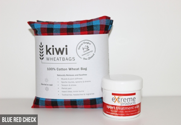 Kiwi Wheat Bag Sport Duo incl. Extreme Sport Massage Wax - Four Colours Available