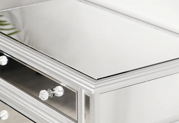 Vintage Style Mirrored Four-Drawer Chest