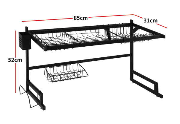 Toque Over Sink Dish Drying Rack Organiser