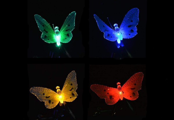 12 x LED Butterfly Garden Lights - Option for 24 Available with Free Delivery