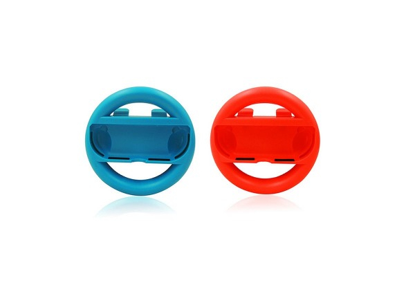 Two-Piece Steering Wheels Compatible with Nintendo Switch - Option for Two-Sets & Two Colours Available
