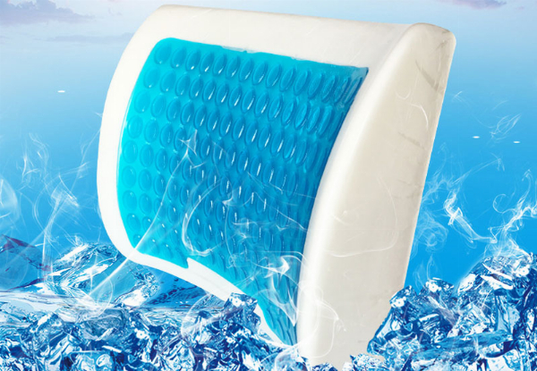 Cooling Gel Memory Foam Lumbar Back Support Cushion - Available in Three Colours