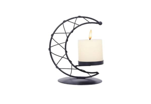 Elegant Moon Candlestick Holder - Available in Two Colours & Option for Two-Pack