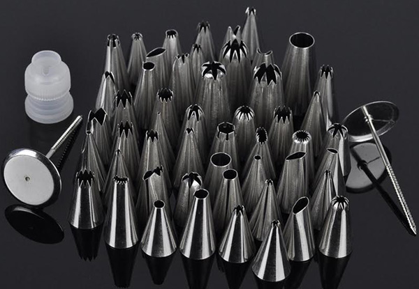52-Piece Stainless Steel Icing Piping Nozzle Set