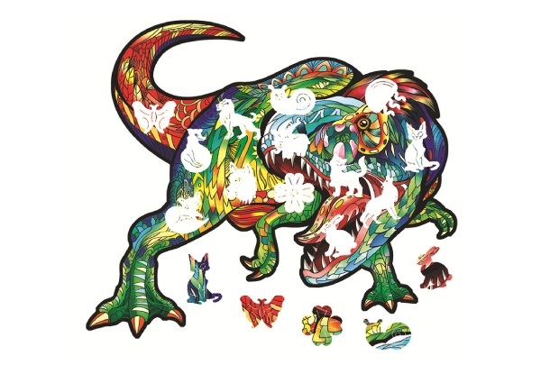 Wooden Dinosaur Jigsaw Puzzles - Available in Three Sizes & Two Options