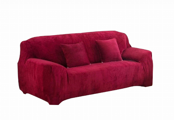 Plush Fabric Two-Seater Couch Cover - Seven Colours Available with Free Delivery