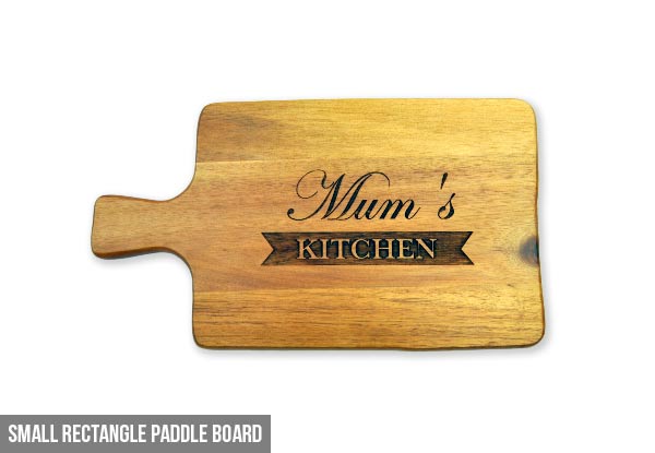 Personalised Cutting Board incl. Free Metro Delivery - Three Sizes & Ten Styles Available