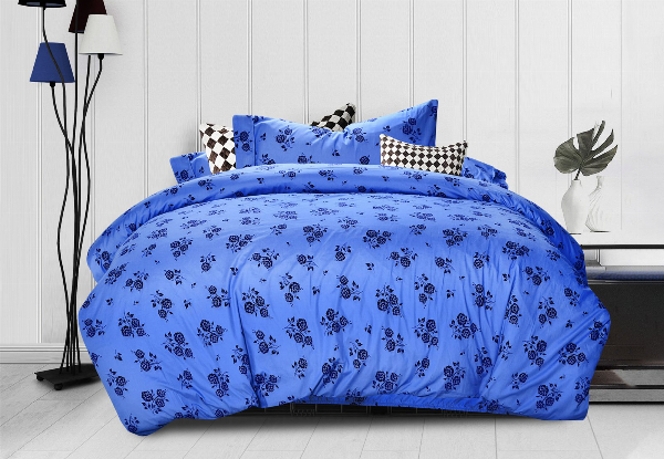 Three-Piece Printed Quilt Cover Set Available in Three Styles & Three Sizes