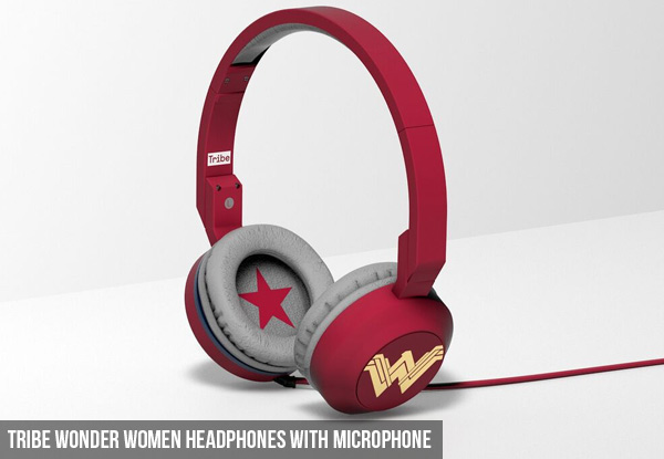 Tribe Headphones with Microphone - Options for Wonder Woman, Batman or Darth Vader