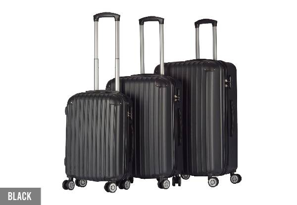Milano Three-Piece Slim Line Luggage Set - Four Colours Available
