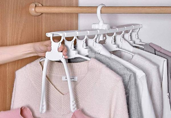 Eight-in-One Foldable & Rotatable Clothes Hanger