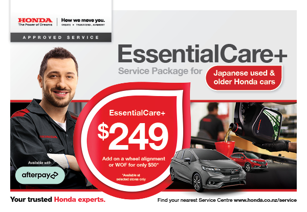 Honda EssentialCare+ Service 35-Point Check incl. Genuine Oil & Filter Change for Used Honda Vehicles 7 Years Old & Older - Available at Four Auckland Honda Stores