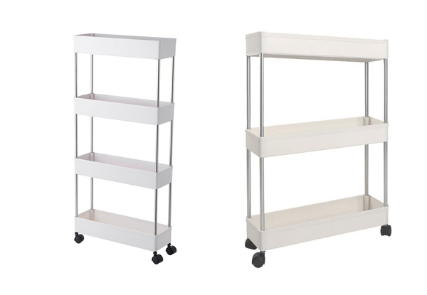 Three-Tier Storage Organiser Shelf with Wheels - Option for Four-Tier