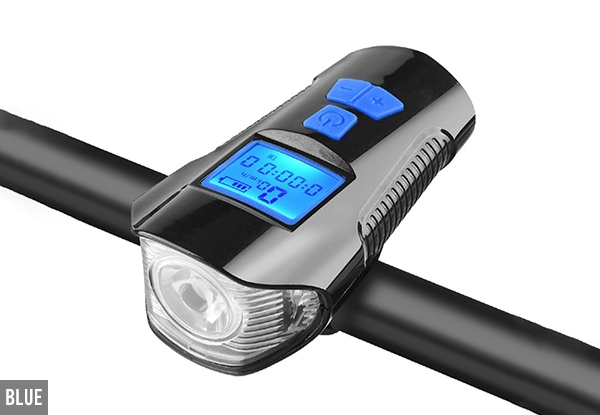 Three-in-One Bike Speedometer LED Front Light - Three Colours Available