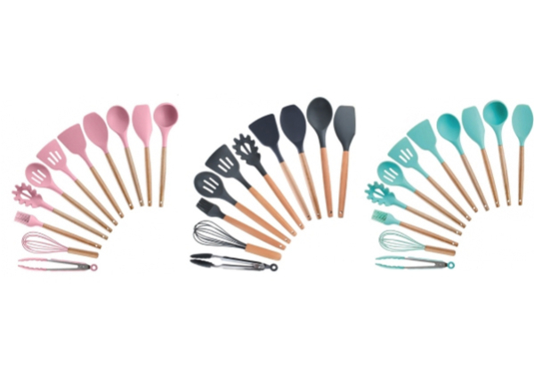 11-Piece Silicone Cooking Set - Three Colours Available
