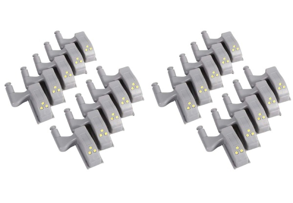 10-Pack of Universal LED Door Hinge Lights - Two Colours Available & Option for 20-Pack