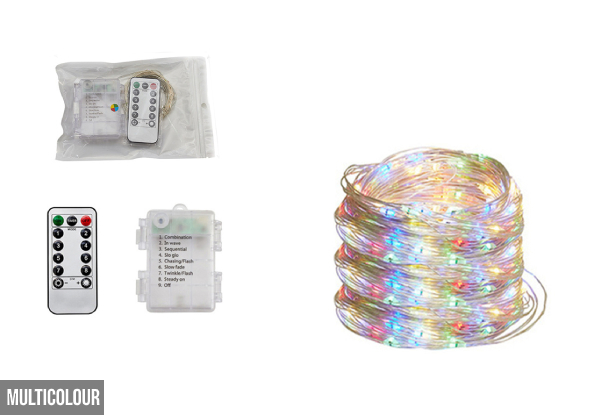Music-Controlled LED String Lights with Remote Controller - Two Colours & Two Sizes Available