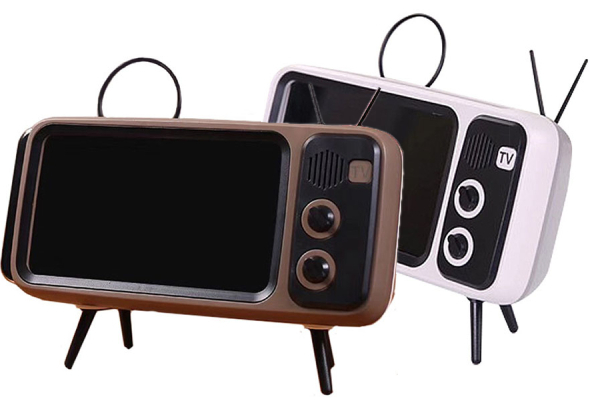 Two-in-One Retro Bluetooth Speaker & Mobile Phone Holder - Two Colours Available with Free Delivery