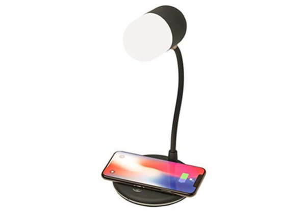 Three-in-One Rotating Lamp, Bluetooth Speaker & Wireless Charger - Three Colours Available