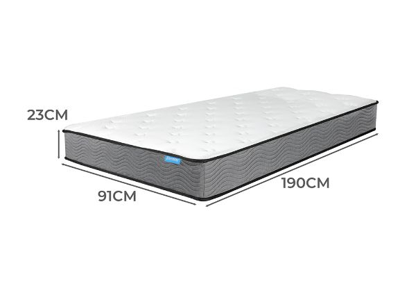 DreamZ 23cm Top Coil Spring Single Mattress Foam Bed Top