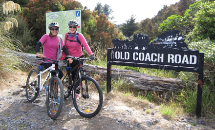 $49 for an Ohakune Old Coach Road Mountain Biking Adventure for Two (value up to $90)