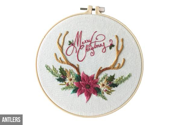 Christmas Embroidery Kit - Four Designs Available & Option for Two-Pack
