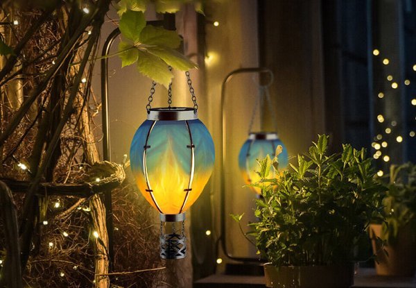 Hot Air Balloon Solar Lantern Light - Available in Two Colours & Option for Two-Pack