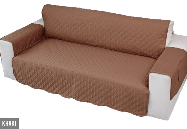 Three-Seater High Stretch Sofa Cover with Two Side Pockets - Available in Eight Colours