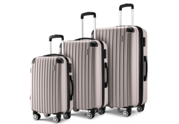 Two-Pack Hard Shell Luggage Suitcase Set - Five Colours Available & Option for Three-Pack