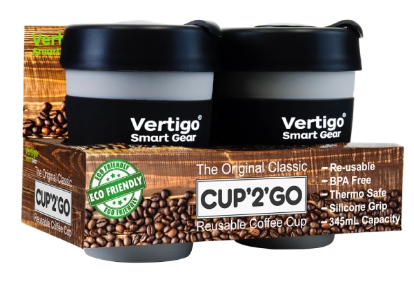 Twin-Pack of BPA-Free Reusable Coffee Cups