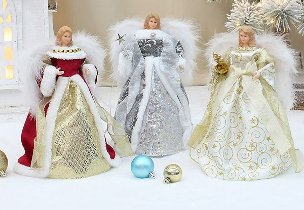 Angel Tree Topper Christmas Decoration - Two Colours Available