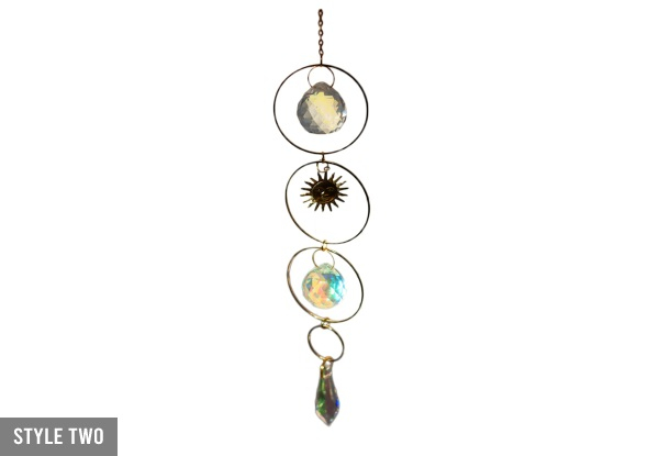 Two-Pack Hanging Rhinestone Suncatcher Ornament - Three Options Available
