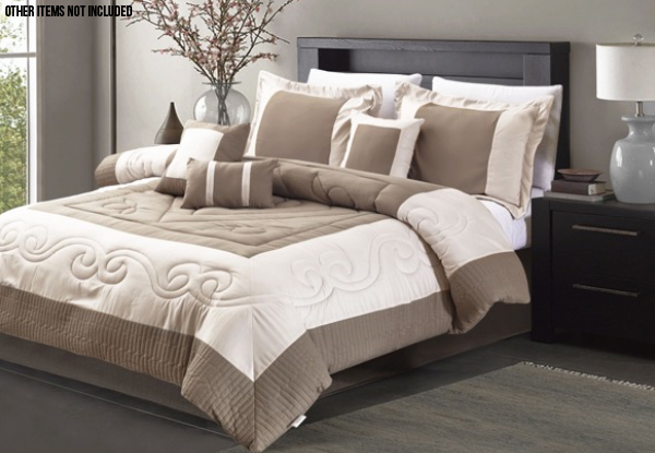 Seven-Piece Art Quilt Comforter Set - Three Sizes Available